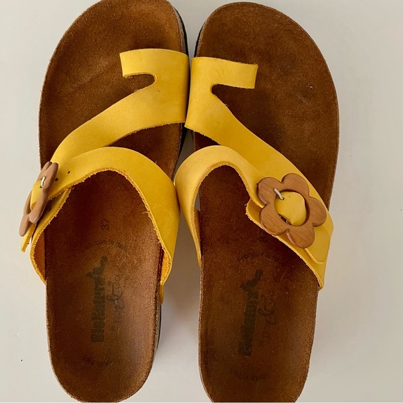 Bionatura Suede Cork Comfort Italy Boho Flower Garden Girl Cottagecore 6 Sandals - Picture 7 of 11